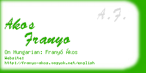 akos franyo business card